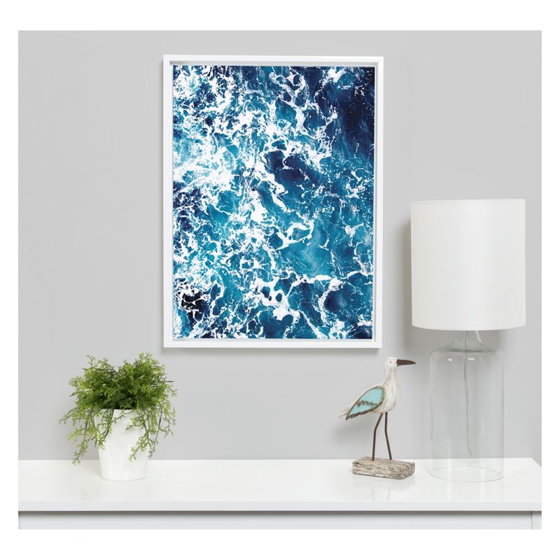 18&#34; x 24&#34; Sylvie Waves Framed Canvas by Simon Te Tai White - Kate and Laurel, 6 of 7