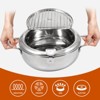 SEVOBAL Pots and Pans Deep Fryer Pot Tempura Frying Pot with Lid with Oil Drip Drainer Rack for Kitchen French Fries, Black, 9.84"*3.94"*9.45" - 3 of 4