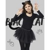 Joyfy 3 Pcs Black Cat Halloween Costume Accessory Set, Ears Headband with Choker, Bow Tie, Tail for Adults and Kids Halloween Animal Cat Costume - 3 of 4