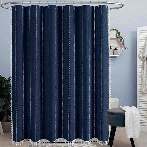 BAGOKIE 72"x72" Linen Blend Shower Curtain, Pack of 1 - 1 of 4