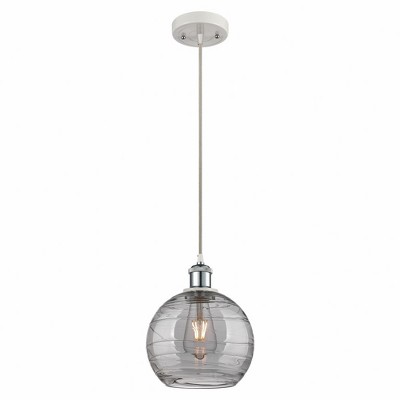 Ballston - 1 Light Athens Deco Swirl Mini Pendant In IndustrialStyle-10 Inches Tall and 8 Inches Wide