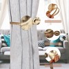 Unique Bargains Lotus Leaf Carving Design Curtain Ties Gold Tone 2 Pcs - 4 of 4