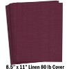 Hamilco Colored Cardstock Paper 8.5x11 Linen Textured Color Card Stock Paper Burgundy Red 80 lb Cover 50 Pack - 2 of 4