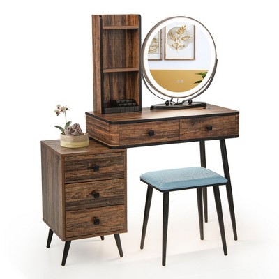 Tribesigns Vanity, Makeup Dressing Table with Drawer & Storage Cabinet