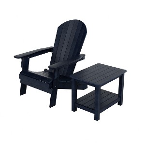 WestinTrends Tuscany HIPS¬¨‚Ä†Outdoor¬¨‚Ä†Patio¬¨‚Ä†Folding¬¨‚Ä†Adirondack¬¨‚Ä†Chair with Side Table (2-Piece Set) - 1 of 4