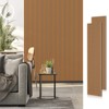 SMARTSTANDARD 105.9 in. x 20.47 in. x 0.9 in. Slat Wood Acoustic Sound Absorbing 3D Decorative Wall Paneling, 2-Pack - 2 of 4