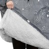 PAVILIA Wearable Blanket Hoodie Adults, Faux Shearling Cozy Oversized Hooded Sweatshirt, Warm Fleece Two Pockets - 3 of 4