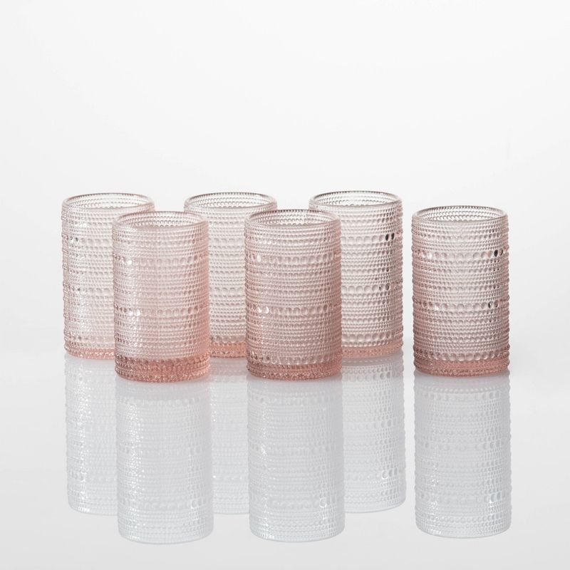 13oz 6pk Glass Jupiter Ice Beverage Glasses Pink - Fortessa Tableware Solutions, 2 of 4