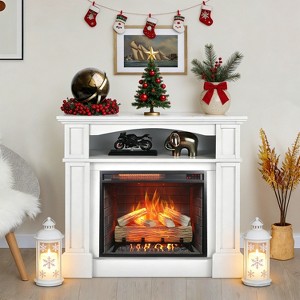 CLIHOME 23 inch Infrared Heating Electric Fireplace Insert, with Remote Control and Overheating Protection - 1 of 4
