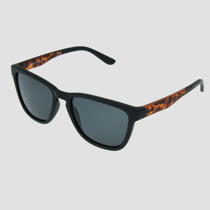 Men&#39;s Tortoise Shell Print Square Sunglasses - All In Motion&#8482; Black, 3 of 4