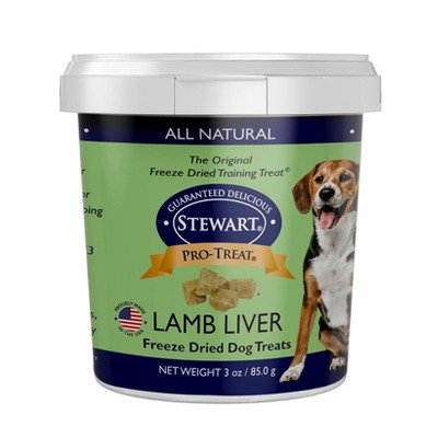 Stewart Freeze-Dried Lamb Liver Jerky Dog Treats - 3oz Tub
