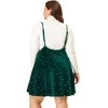 Agnes Orinda Women's Plus Size Velvet High-Rise Star Versatile Flared Skater Skirt - 4 of 4