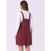 INSPIRE CHIC Women's Adjustable Straps Button Down Pinafore Corduroy Overall Dress - 4 of 4