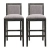PAGED 30.5" High Seat Bar Stools Set of 2, Modern Upholstered Counter Height Bar Chair with Back, Metal Legs for Bar, Kitchen, Dining Room - 3 of 4