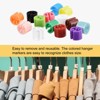Unique Bargains Clothes Hanger Marker 4 Sizes Fit 0.14" Rod Clear 120 Pcs - 4 of 4