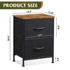 GALAXHERO Night Stand 2 Drawer Small Dresser for Bedroom, Closet, Dorm, Fabric Nightstand with Storage Bins - 4 of 4
