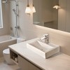 Aquaterior Wall Mount Ceramic Sink with Modern Bathroom Single Handle Faucet Chrome Combo - 2 of 4