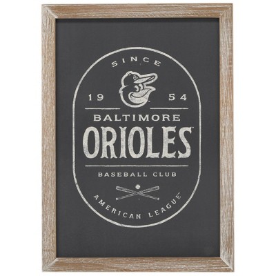 Mlb Baltimore Orioles Baseball Logo Glass Framed Panel : Target