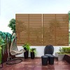 PexFix 72 in. x 47 in. Outdoor Privacy Rectangle Screen Galvanized Steel Panel Divider in Brown - 2 of 4