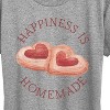 Women's - Instant Message - Happiness Is Homemade Women's Short Sleeve Graphic T-Shirt Short Sleeve Graphic T-Shirt - 2 of 4