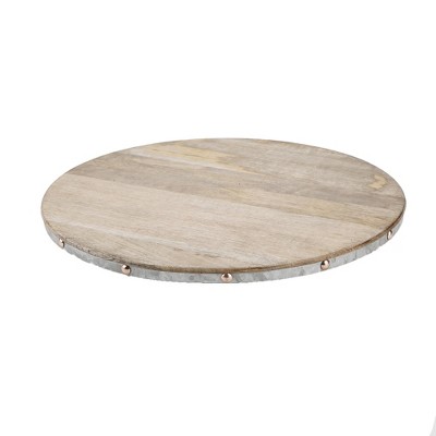 Mind Reader Wood Lazy Susan, Brown