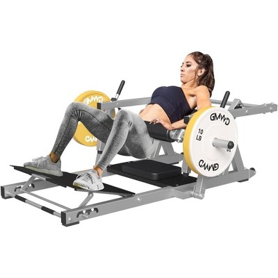 ER KANG Hip Thrust Machine, Glute Bridge Machine Plate-Loaded, Butt Exercise Equipment for Glute Muscles Building and Butt Shaping