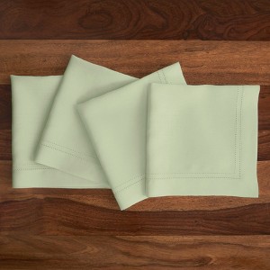 Solino Home Linen Double Hemstitch Dinner Napkins - 1 of 4