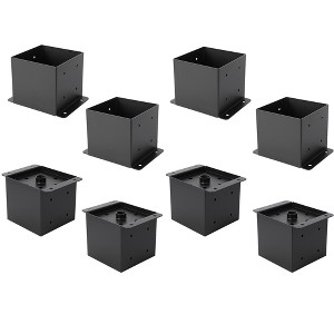 Post Base for Deck,Deck Post Bracket,Post Holder for Fence Deck,Pergola and Gazebo - 1 of 4