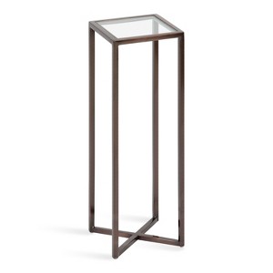 Kate and Laurel Jaspur Square Metal Drink Table, 7x7x21, Bronze - 1 of 4