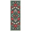 Washable Floral Botanical Rug Non Slip Low Pile Rug Soft Vintage Throw Floor Cover Foldable Indoor Carpet for Living Room Bedroom Playroom Kids Room - 4 of 4