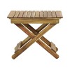 Foldable Acacia Wood Side Table, Suitable for Indoor Outdoor use, 15"D x 22.75"W x 18.25"H - 2 of 4