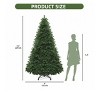 6ft/7.5ft/9ft Green Spruce Artificial Christmas Tree Artificial Pine Tree Metal Hinges, And Foldable Base with 880/2028 Branch Tips - 2 of 4