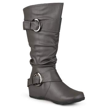 Journee Collection Womens Paris Hidden Wedge Riding Boots Black 11 : Target