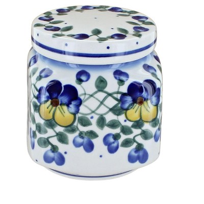 Blue Rose Polish Pottery 31C WR Unikat Small Canister
