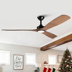 Parrot Uncle 60" Modern LED Ceiling Fan with Light and Remote Control - 1 of 4
