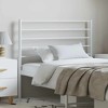 vidaXL 35.4-Inch Metal Headboard for Twin/Twin XL Size Beds, Durable Steel Construction Headboard for Modern Minimalist Bedroom, Easy Assembly, White - 2 of 4