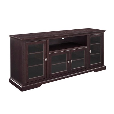 Glass Door Traditional Highboy TV Stand for TVs up to 80" - Saracina Home