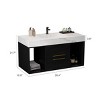 39.4'' Floating Bathroom Vanity with Ceramic Sink, Wall Mounted Modern Cabinet with Soft Close Drawers & Marble Top-3irtyhousy - 4 of 4
