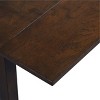 GlasFlength Folding Tables Extendable Dining Table with Rubberwood Legs Elegant for Kitchen Modern Living Spaces, Brown, 45.67"*29.5"*30.1" - 3 of 4