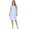 Casual Nights Women's Lace Short Sleeve Nightgown - 2 of 4
