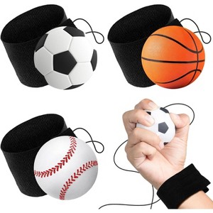 ArtCreativity 2.25" Sports Wrist Balls on Strings (Set of 3) - 1 of 4
