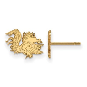 Black Bow Jewelry 14k Yellow Gold Plated Sterling Silver South Carolina Gamecocks NCAA Post Earrings - 1 of 3