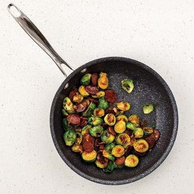 Basalt 10" Black Aluminum Saute Skillet with Ceramic Coating