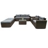 YOOCOZZ 6-Piece Outdoor Rattan Sectional Sofa and Table Set with Thick Cushions and Free Combination Design - Grey - 2 of 4