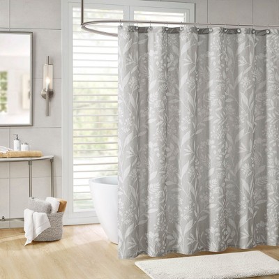 CAVINAS 72 x 72 Inch Jacquard Woven Floral Shower Curtain,Bathroom Shower Curtain,Machine Washable,OEKO-TEX Certified