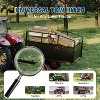 Clearance, ATV UTV Trailer Tow Behind Dump Cart, Heavy Duty Garden Utility Trailer with Removable Sides, All Terrain Tires, Pull Behind - 2 of 4