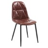 INFURNIC Dining Chairs Set of 2 Upholstered Faux Leather Dining Room Chairs Easy to Assemble and Clean, Black Brown, 17.51"*20.66"*32.67" - 4 of 4