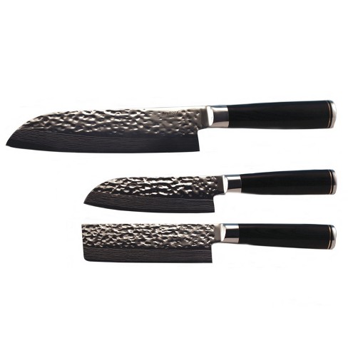 Al3afia Essential Fruit & Vegetable Knife Set of 3 Matte Black