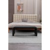 CAVINAS Bench Shoe Bench Boucle Fabric Loveseat Ottoman Footstool for Bedroom and Entryway - 3 of 4