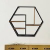 Industrial Wood Wall Shelf Black - Olivia & May: 5-Tier Storage, No Assembly, Spot Clean - 2 of 4